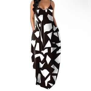 Everyday Black Spaghetti-Strap Maxi Dress